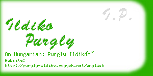 ildiko purgly business card